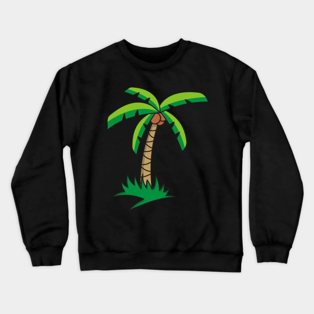 Palm Tree Cartoon Crewneck Sweatshirt by sifis